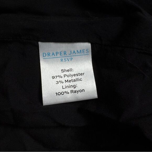 Draper James Women's Sleeveless Shine Clip Dot Maxi Black Dress XS - Picture 6 of 7